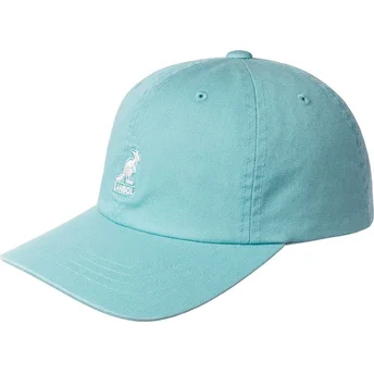 Lyseblå justerbar buet kasket Washed Baseball Blue Tint fra Kangol