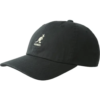 Sort justerbar vasket baseballkasket Washed Baseball Black fra Kangol