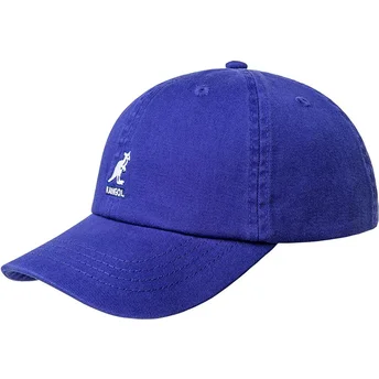 Justerbar blå buet kasket Washed Baseball Starry Blue fra Kangol