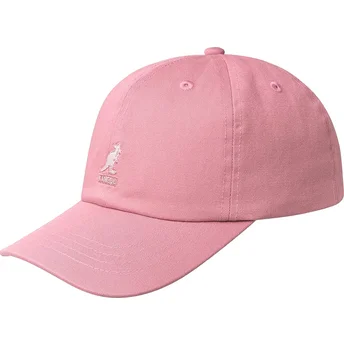 Justerbar rosa krum kasket Washed Baseball Pepto fra Kangol