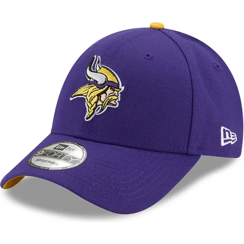 justerbar-violet-buet-kasket-9forty-the-league-fra-minnesota-vikings-nfl-fra-new-era