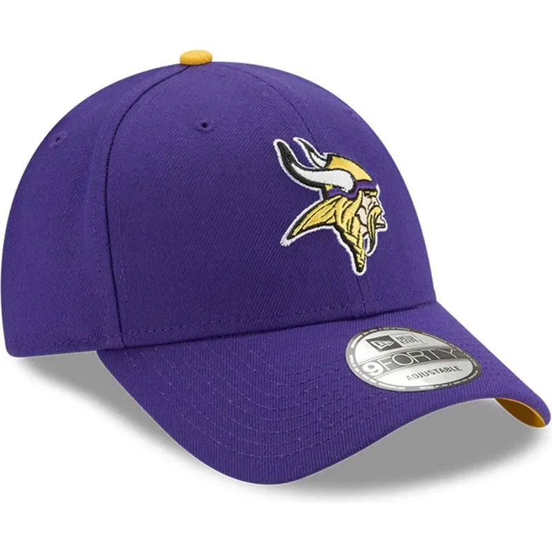 justerbar-violet-buet-kasket-9forty-the-league-fra-minnesota-vikings-nfl-fra-new-era