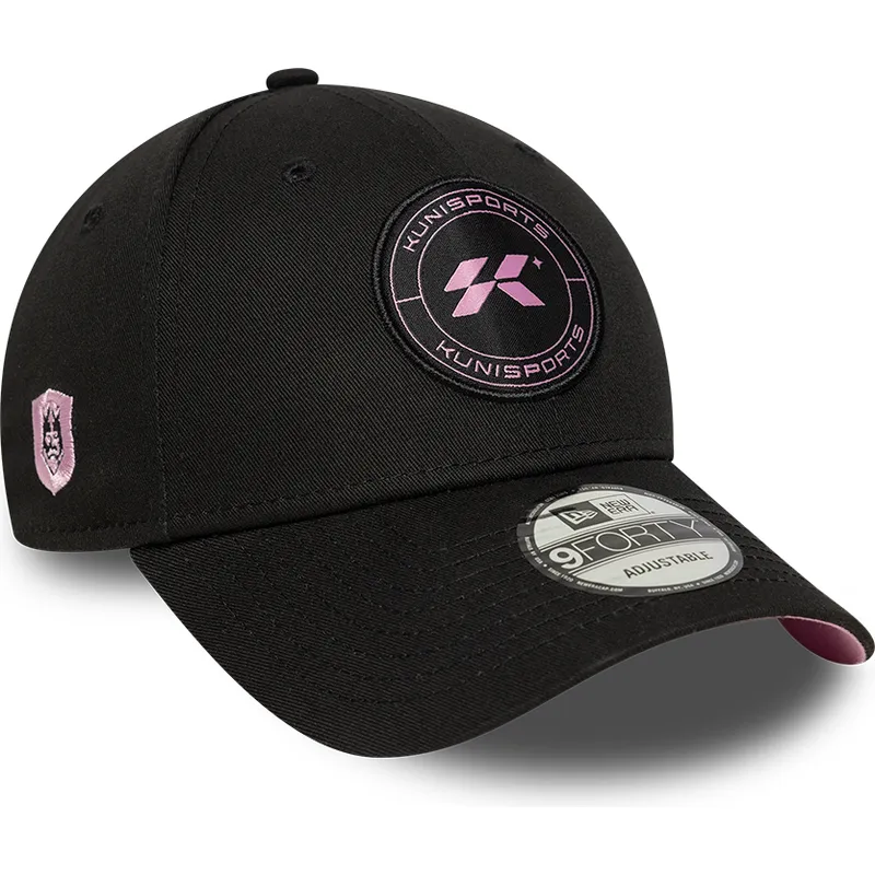 sort-justerbar-curved-kasket-9forty-core-fra-kunisports-kings-league-fra-new-era