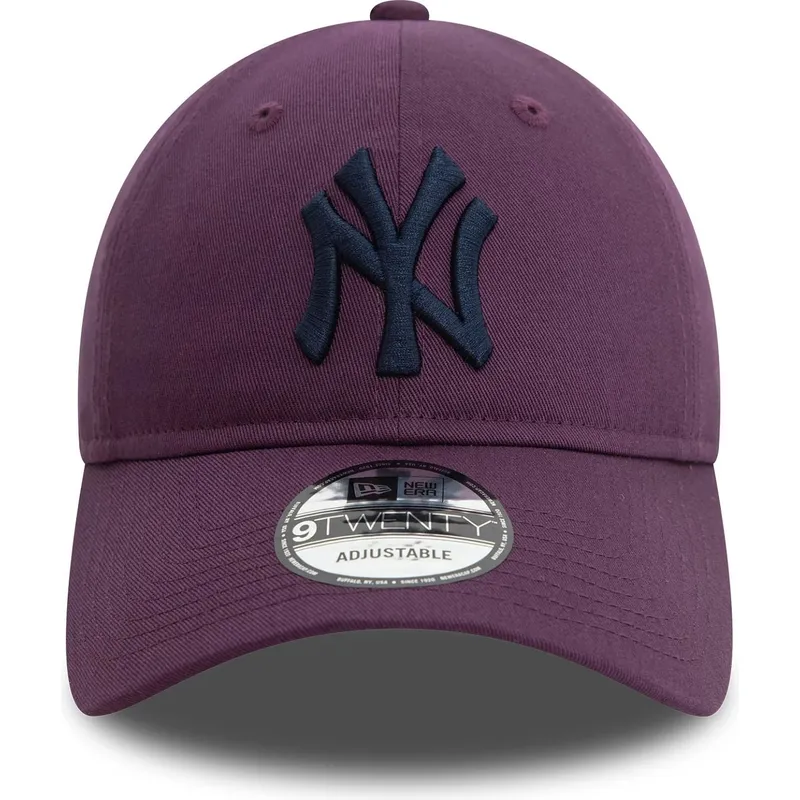 new-era-new-york-yankees-mlb-9twenty-league-essential-justerbar-lilla-buet-kasket-med-marineblat-logo