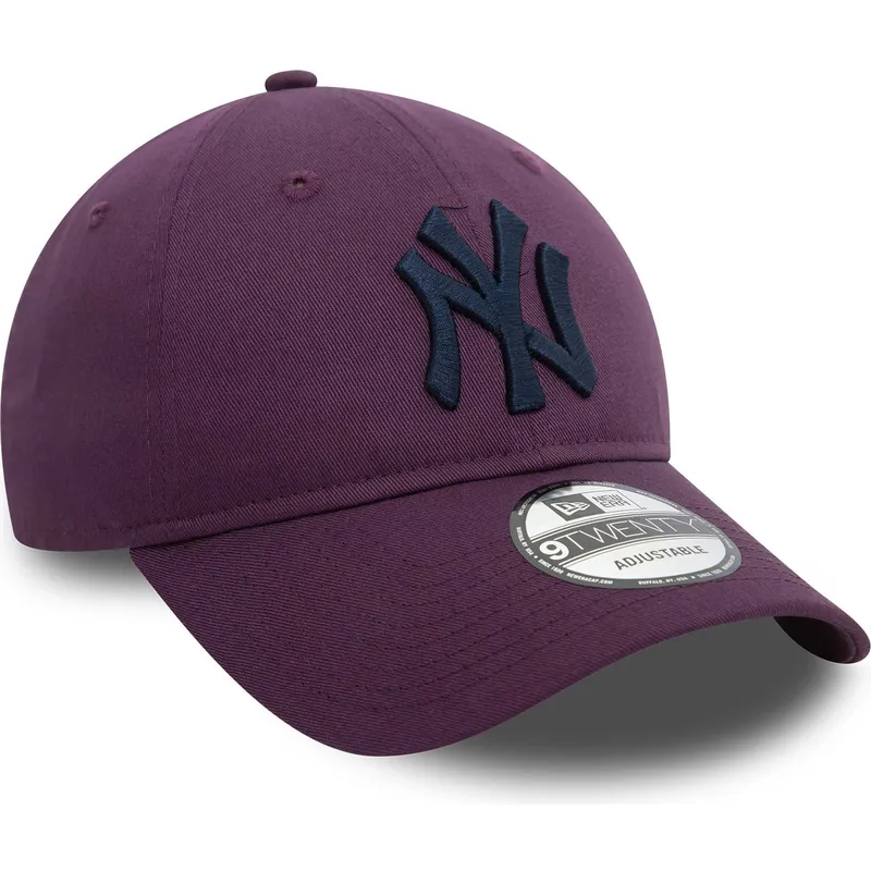 new-era-new-york-yankees-mlb-9twenty-league-essential-justerbar-lilla-buet-kasket-med-marineblat-logo