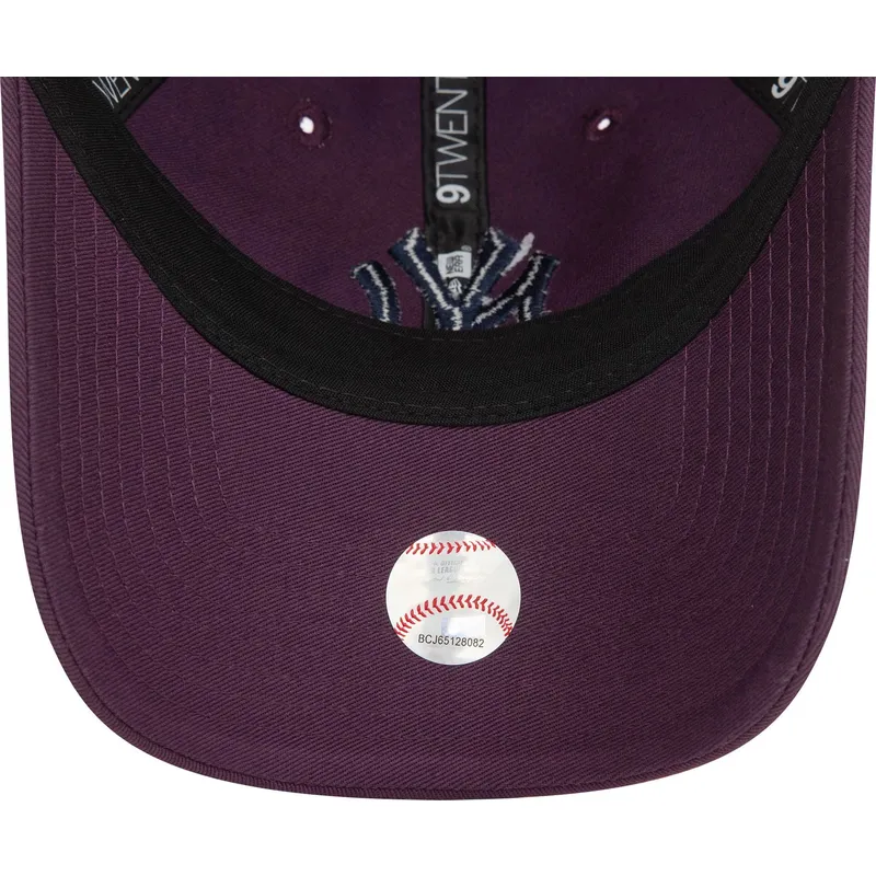 new-era-new-york-yankees-mlb-9twenty-league-essential-justerbar-lilla-buet-kasket-med-marineblat-logo