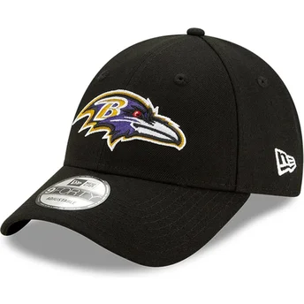 sort-justerbar-curved-kasket-9forty-the-league-fra-baltimore-ravens-nfl-fra-new-era