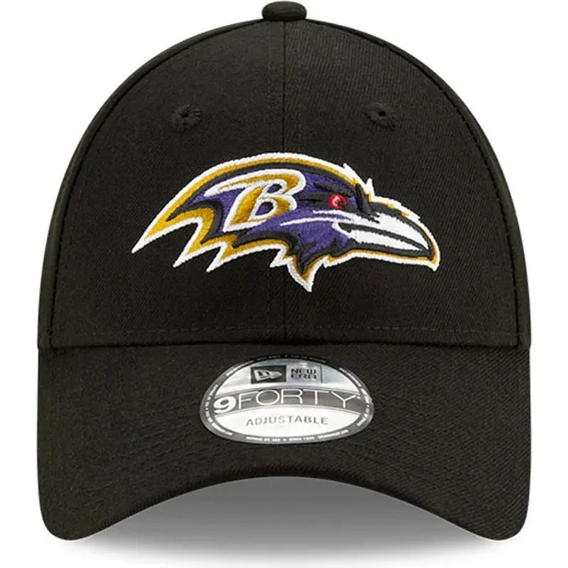 sort-justerbar-curved-kasket-9forty-the-league-fra-baltimore-ravens-nfl-fra-new-era