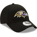 sort-justerbar-curved-kasket-9forty-the-league-fra-baltimore-ravens-nfl-fra-new-era