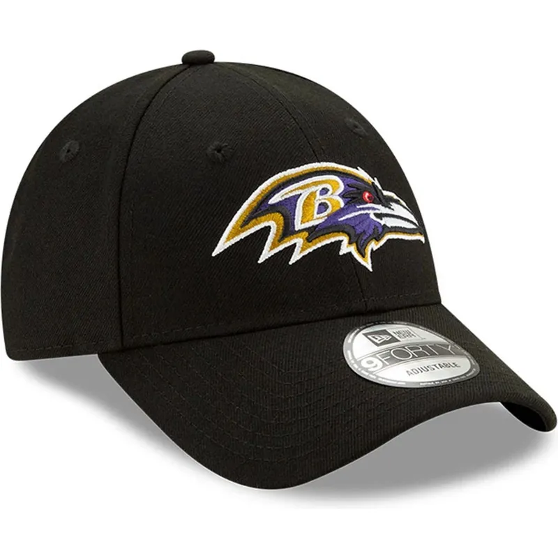 sort-justerbar-curved-kasket-9forty-the-league-fra-baltimore-ravens-nfl-fra-new-era