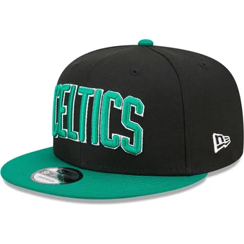 Boston Celtics NBA New Era 9FIFTY Statement sort og grøn snapback flat cap