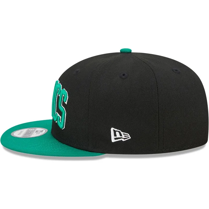 flad-sort-og-gron-snapback-kasket-9fifty-statement-fra-boston-celtics-nba-fra-new-era