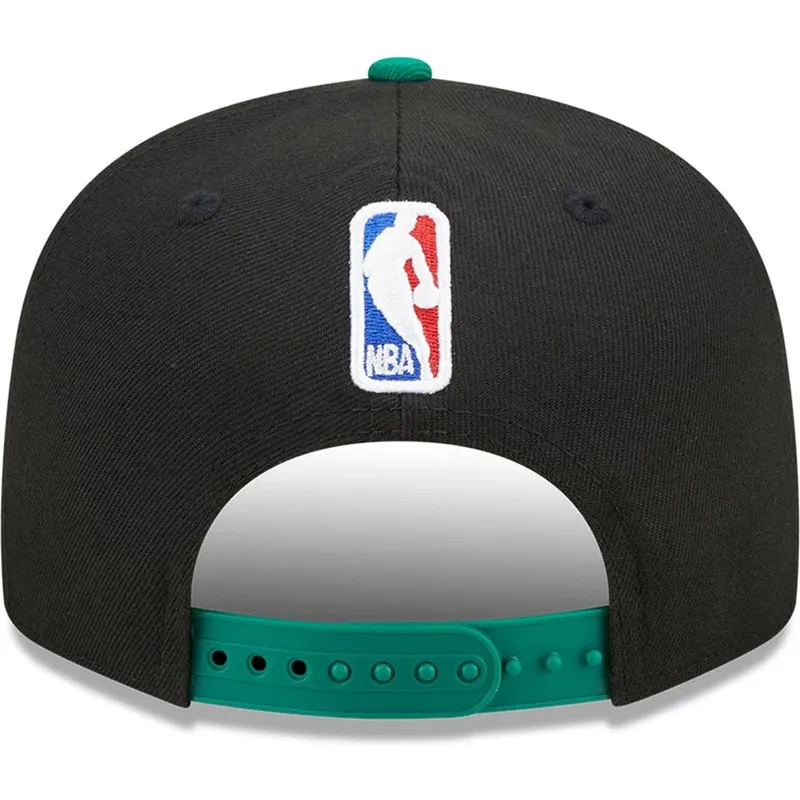 flad-sort-og-gron-snapback-kasket-9fifty-statement-fra-boston-celtics-nba-fra-new-era