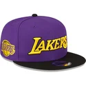 violet-og-sort-flat-cap-snapback-9fifty-statement-fra-los-angeles-lakers-nba-fra-new-era