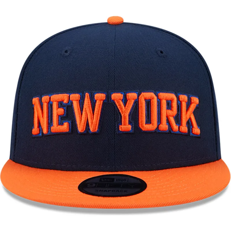 flad-kasket-marinebla-og-orange-snapback-9fifty-statement-fra-new-york-knicks-nba-fra-new-era