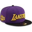 los-angeles-lakers-nba-59fifty-statement-lilla-og-sort-fitted-cap-fra-new-era