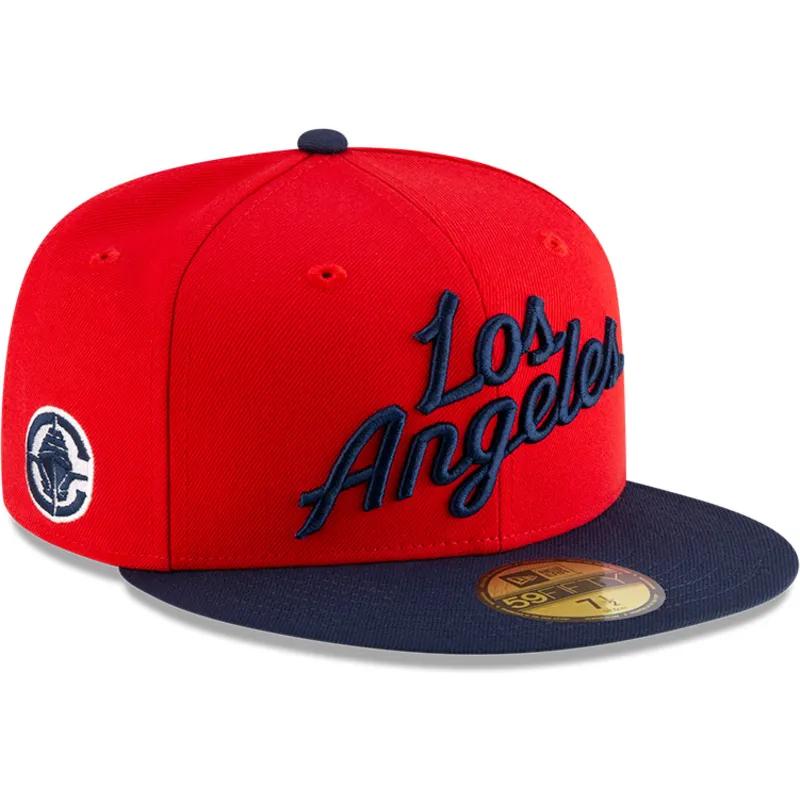 rod-og-marinebla-fitted-59fifty-statement-flad-kasket-fra-los-angeles-clippers-nba-af-new-era