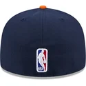flad-kasket-marinebla-og-orange-fitted-59fifty-statement-fra-new-york-knicks-nba-fra-new-era