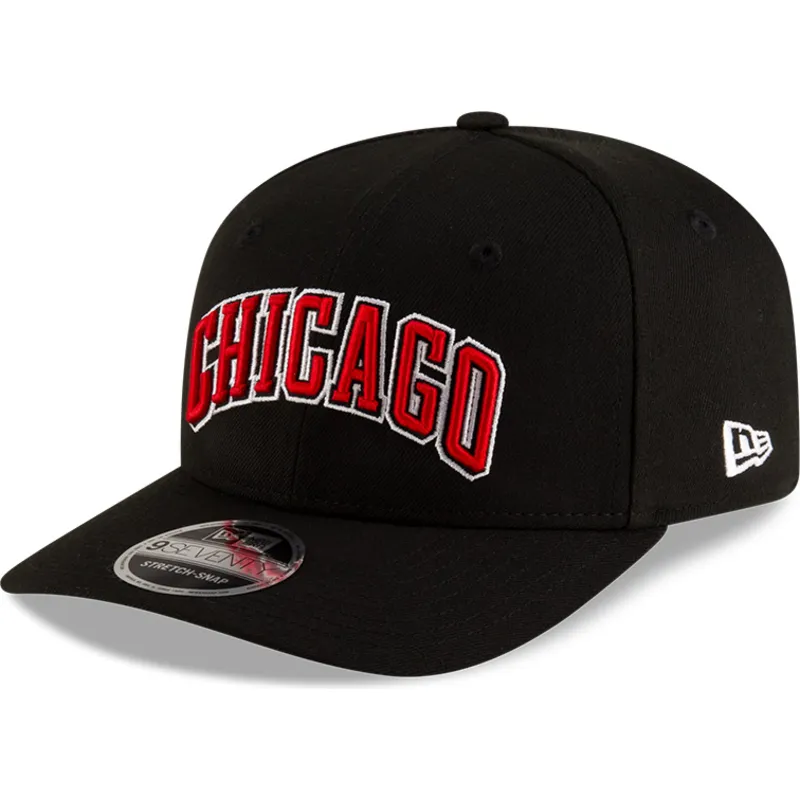 sort-buet-snapback-kasket-9seventy-statement-stretch-snap-fra-chicago-bulls-nba-fra-new-era