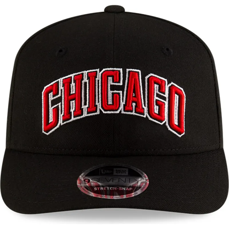 sort-buet-snapback-kasket-9seventy-statement-stretch-snap-fra-chicago-bulls-nba-fra-new-era