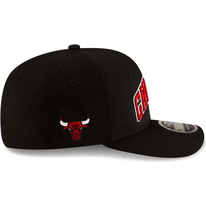 sort-buet-snapback-kasket-9seventy-statement-stretch-snap-fra-chicago-bulls-nba-fra-new-era