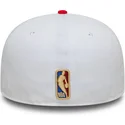 hvid-og-rod-justeret-59fifty-classic-flat-cap-fra-golden-state-warriors-nba-af-new-era