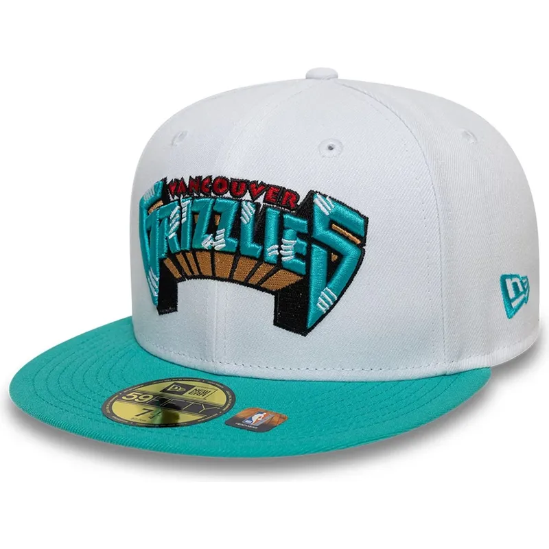 hvid-og-gron-fitted-59fifty-classic-kasket-fra-memphis-grizzlies-nba-af-new-era