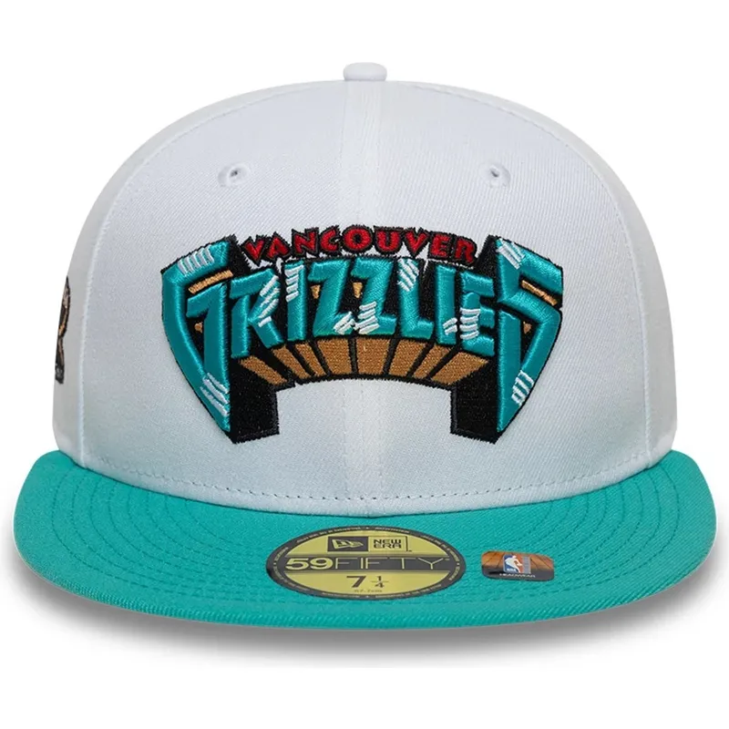 hvid-og-gron-fitted-59fifty-classic-kasket-fra-memphis-grizzlies-nba-af-new-era