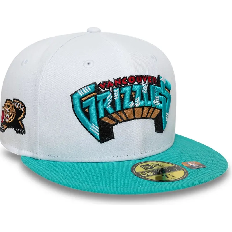 hvid-og-gron-fitted-59fifty-classic-kasket-fra-memphis-grizzlies-nba-af-new-era