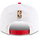 hvid-og-rod-flat-cap-snapback-9fifty-classic-fra-golden-state-warriors-nba-fra-new-era
