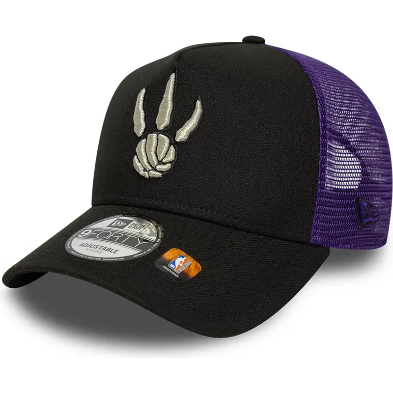 sort-og-lilla-a-frame-classic-trucker-kasket-fra-toronto-raptors-nba-af-new-era
