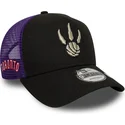 sort-og-lilla-a-frame-classic-trucker-kasket-fra-toronto-raptors-nba-af-new-era