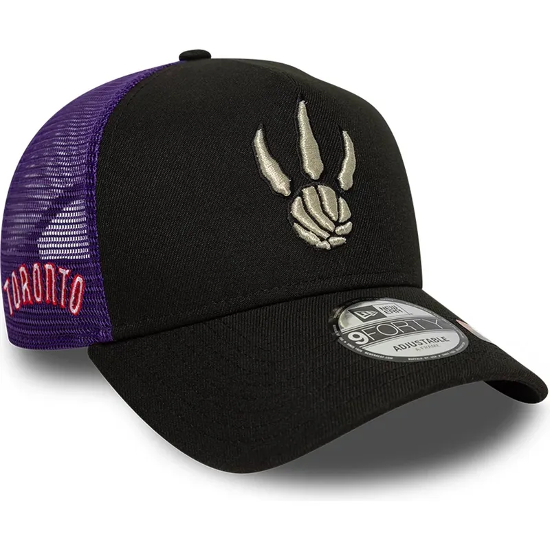 sort-og-lilla-a-frame-classic-trucker-kasket-fra-toronto-raptors-nba-af-new-era