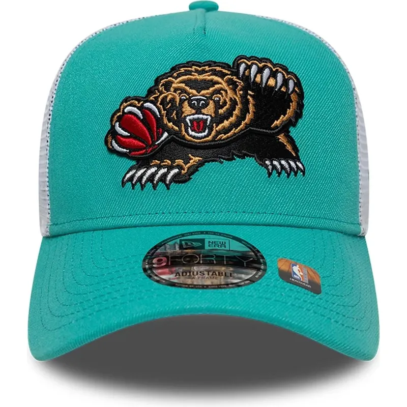 gron-og-hvid-a-frame-classic-trucker-kasket-fra-memphis-grizzlies-nba-fra-new-era