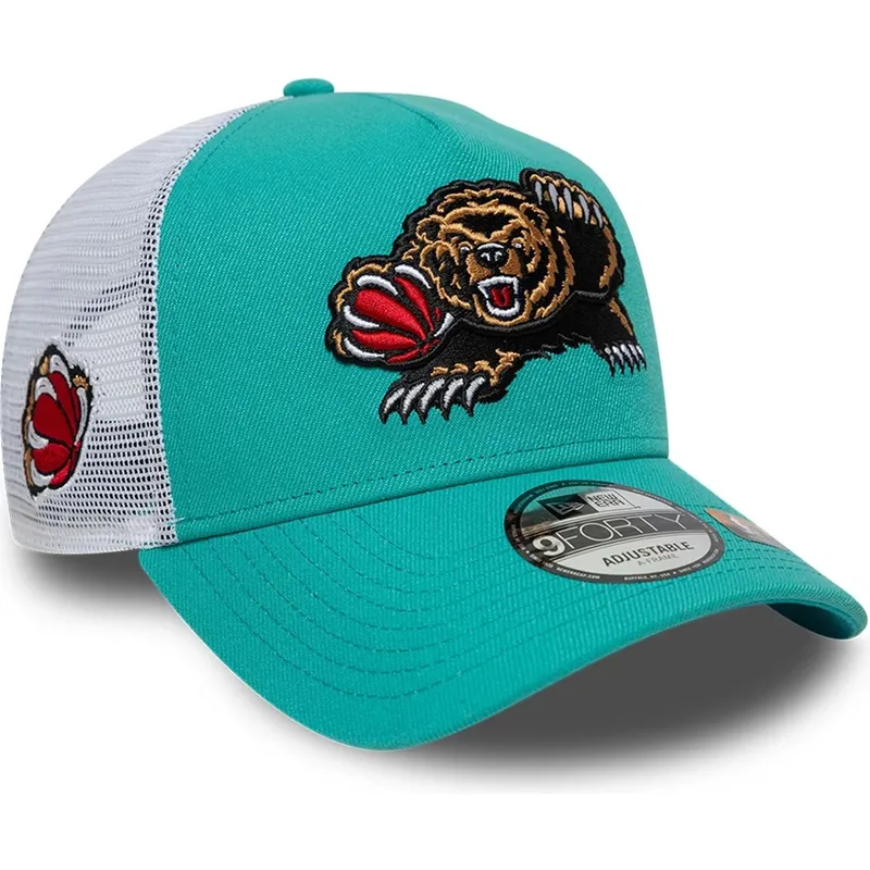 gron-og-hvid-a-frame-classic-trucker-kasket-fra-memphis-grizzlies-nba-fra-new-era