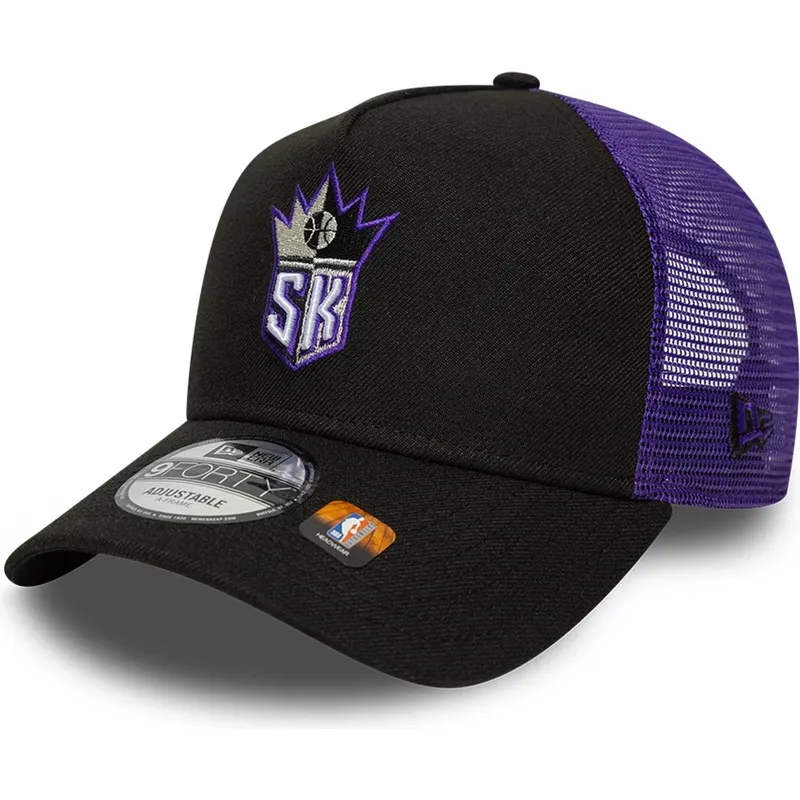 sort-og-lilla-a-frame-classic-trucker-kasket-fra-sacramento-kings-nba-af-new-era