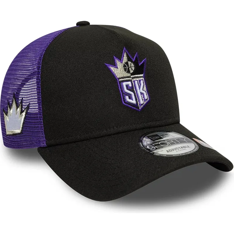 sort-og-lilla-a-frame-classic-trucker-kasket-fra-sacramento-kings-nba-af-new-era