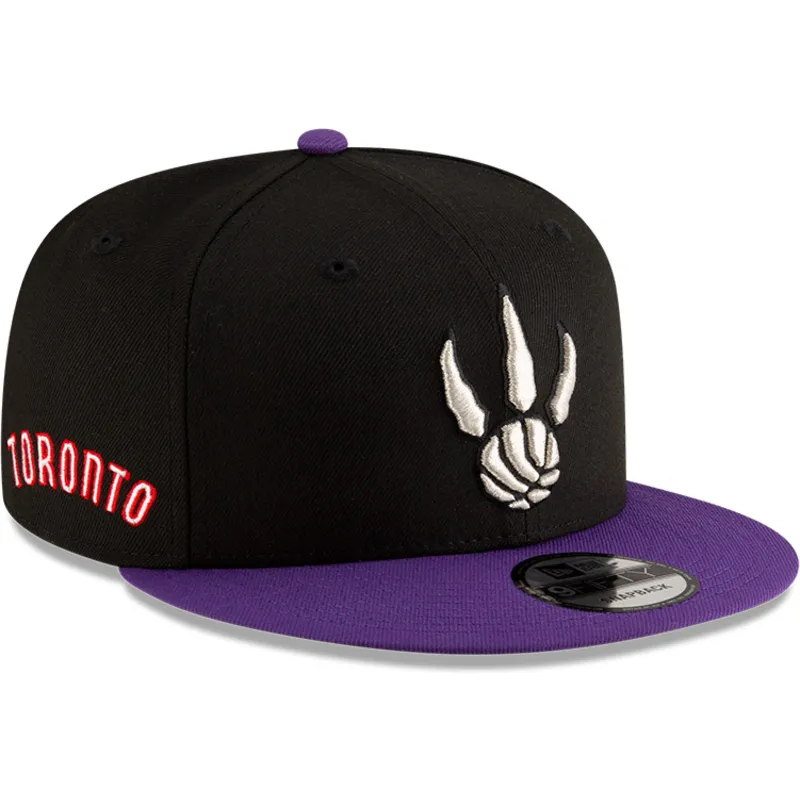 flad-sort-og-violet-snapback-kasket-9fifty-classic-fra-toronto-raptors-nba-fra-new-era