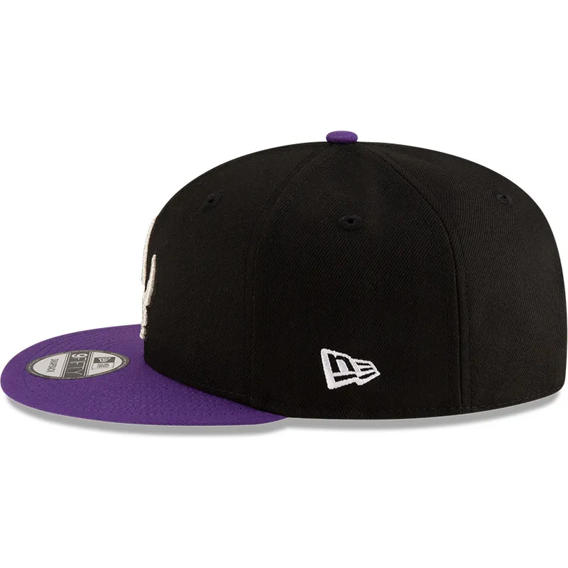 flad-sort-og-violet-snapback-kasket-9fifty-classic-fra-toronto-raptors-nba-fra-new-era