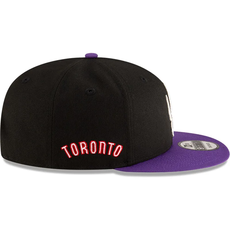 flad-sort-og-violet-snapback-kasket-9fifty-classic-fra-toronto-raptors-nba-fra-new-era