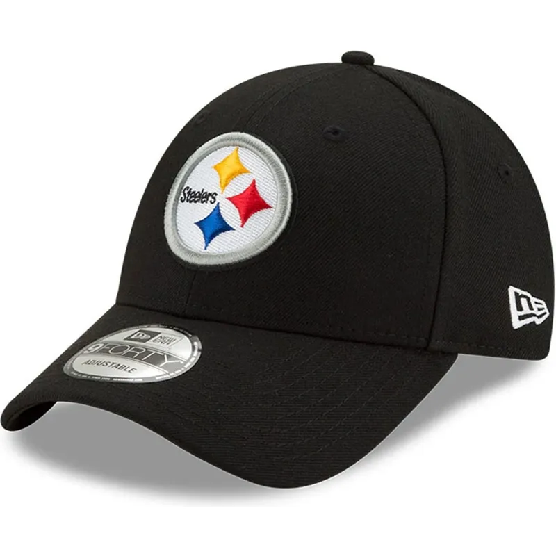 sort-justerbar-kurvet-kasket-9forty-the-league-fra-pittsburgh-steelers-nfl-fra-new-era