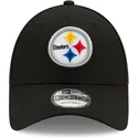 sort-justerbar-kurvet-kasket-9forty-the-league-fra-pittsburgh-steelers-nfl-fra-new-era