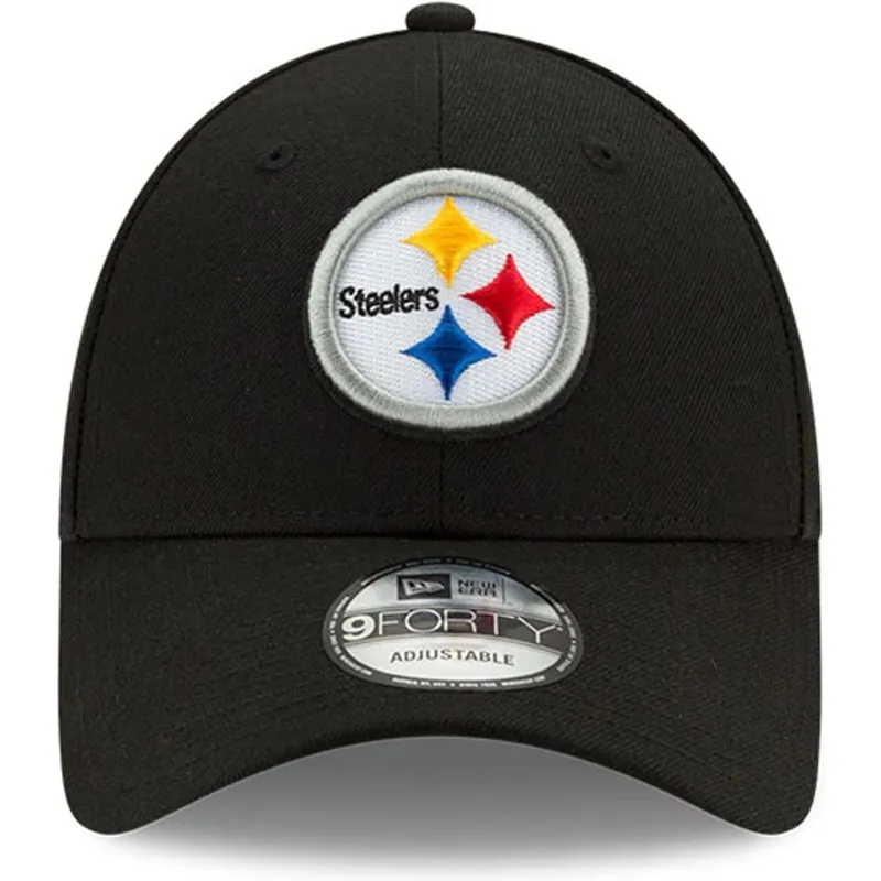 sort-justerbar-kurvet-kasket-9forty-the-league-fra-pittsburgh-steelers-nfl-fra-new-era