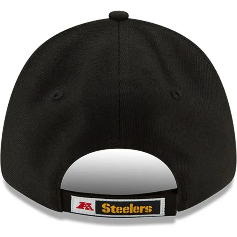 sort-justerbar-kurvet-kasket-9forty-the-league-fra-pittsburgh-steelers-nfl-fra-new-era
