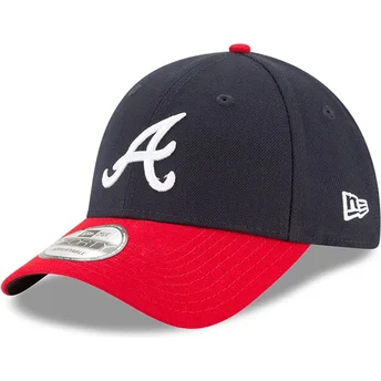 New Era buet skygge 9FORTY The League Atlanta Braves MLB marineblå og rød justerbar kasket