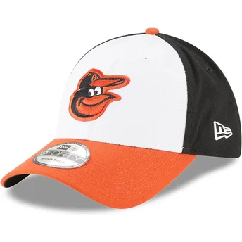hvid-sort-og-orange-justerbar-kurvet-kasket-9forty-the-league-fra-baltimore-orioles-mlb-fra-new-era