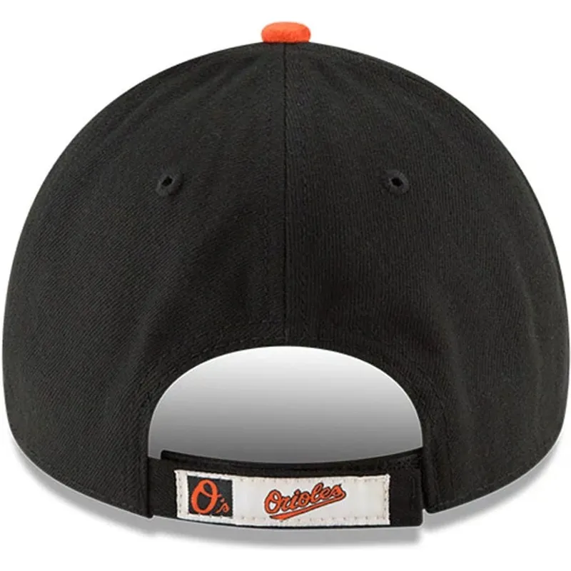 hvid-sort-og-orange-justerbar-kurvet-kasket-9forty-the-league-fra-baltimore-orioles-mlb-fra-new-era
