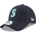 justerbar-marinebla-kurvet-kasket-9forty-the-league-fra-seattle-mariners-mlb-fra-new-era