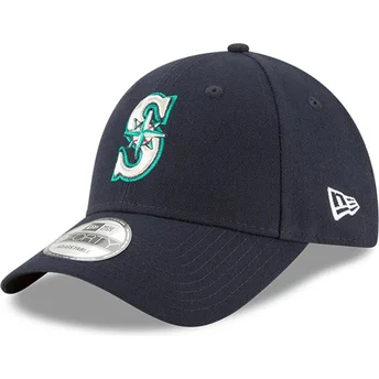 New Era Buet Brim 9FORTY The League Seattle Mariners MLB Navy Blå Justerbar Kasket