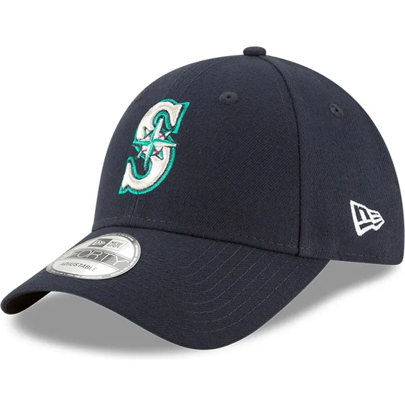 justerbar-marinebla-kurvet-kasket-9forty-the-league-fra-seattle-mariners-mlb-fra-new-era